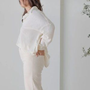 Laude the Label Oversized Tunic - Coconut Milk, S/M, 100% Organic Cotton, NWT